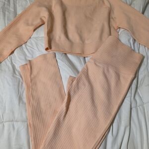 SHEIN Peach Long Sleeve Top
